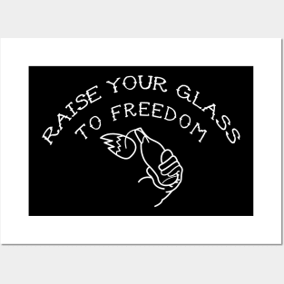 raise your glass to freedom (antifa) Posters and Art